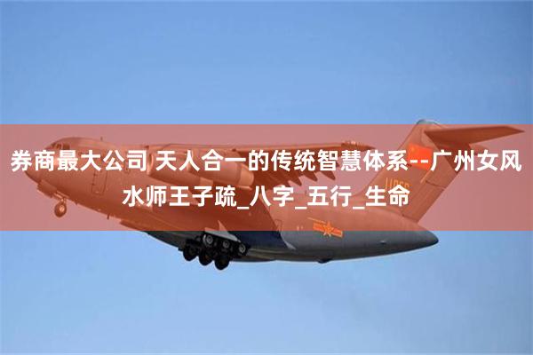 券商最大公司 天人合一的传统智慧体系--广州女风水师王子疏_八字_五行_生命