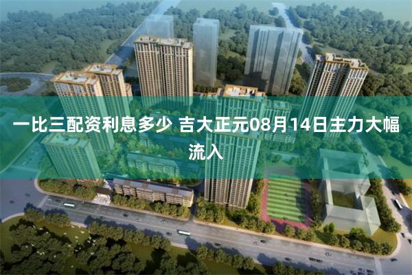 一比三配资利息多少 吉大正元08月14日主力大幅流入
