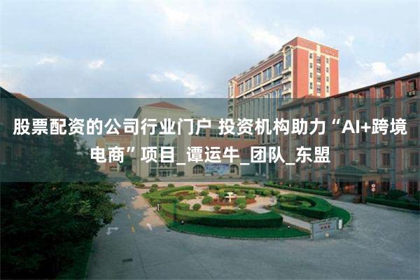 股票配资的公司行业门户 投资机构助力“AI+跨境电商”项目_谭运牛_团队_东盟